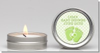 Baby Feet Baby Green - Baby Shower Candle Favors