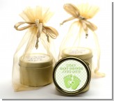 Baby Feet Baby Green - Baby Shower Gold Tin Candle Favors