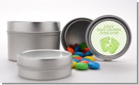 Baby Feet Baby Green - Custom Baby Shower Favor Tins