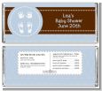 Baby Feet Pitter Patter Blue - Personalized Baby Shower Candy Bar Wrappers thumbnail