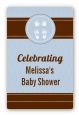 Baby Feet Pitter Patter Blue - Custom Large Rectangle Baby Shower Sticker/Labels thumbnail