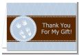 Baby Feet Pitter Patter Blue - Baby Shower Thank You Cards thumbnail