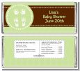 Baby Feet Pitter Patter Neutral - Personalized Baby Shower Candy Bar Wrappers thumbnail