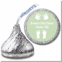 Baby Feet Pitter Patter Neutral - Hershey Kiss Baby Shower Sticker Labels