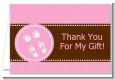 Baby Feet Pitter Patter Pink - Baby Shower Thank You Cards thumbnail