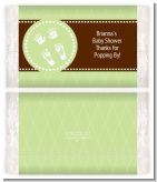 Baby Feet Pitter Patter Neutral - Personalized Popcorn Wrapper Baby Shower Favors