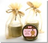Baby Girl African American - Baby Shower Gold Tin Candle Favors