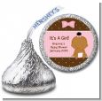 Baby Girl African American - Hershey Kiss Baby Shower Sticker Labels thumbnail