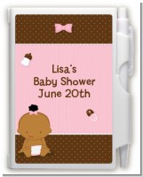 Baby Girl African American - Baby Shower Personalized Notebook Favor