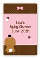 Baby Girl African American - Custom Large Rectangle Baby Shower Sticker/Labels thumbnail