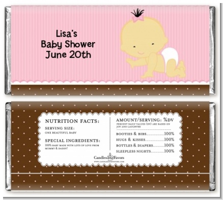Baby Girl Asian - Personalized Baby Shower Candy Bar Wrappers
