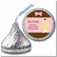 Baby Girl Asian - Hershey Kiss Baby Shower Sticker Labels