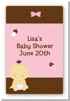 Baby Girl Asian - Custom Large Rectangle Baby Shower Sticker/Labels