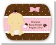 Baby Girl Asian - Personalized Baby Shower Rounded Corner Stickers thumbnail
