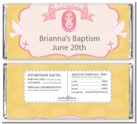 Baby Girl - Personalized Baptism / Christening Candy Bar Wrappers