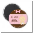 Baby Girl Caucasian - Personalized Baby Shower Magnet Favors thumbnail