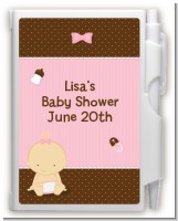 Baby Girl Caucasian - Baby Shower Personalized Notebook Favor