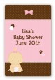 Baby Girl Caucasian - Custom Large Rectangle Baby Shower Sticker/Labels thumbnail