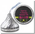 Baby Girl Chalk Inspired - Hershey Kiss Baby Shower Sticker Labels thumbnail