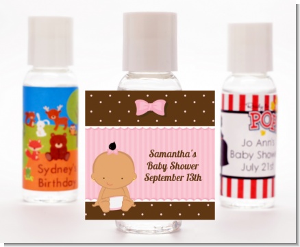 Baby Girl Hispanic - Personalized Baby Shower Hand Sanitizers Favors
