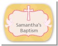 Baby Girl - Personalized Baptism / Christening Rounded Corner Stickers thumbnail