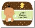 Baby Neutral Hispanic - Personalized Baby Shower Rounded Corner Stickers thumbnail