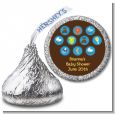 Baby Icons Blue - Hershey Kiss Baby Shower Sticker Labels thumbnail