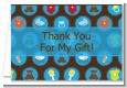 Baby Icons Blue - Baby Shower Thank You Cards thumbnail