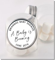 Baby is Brewing - Personalized Baby Shower Candy Jar
