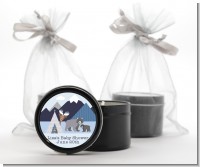 Baby Mountain Trail - Baby Shower Black Candle Tin Favors
