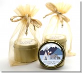 Baby Mountain Trail - Baby Shower Gold Tin Candle Favors