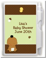 Baby Neutral African American - Baby Shower Personalized Notebook Favor
