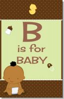 Baby Neutral African American - Personalized Baby Shower Nursery Wall Art
