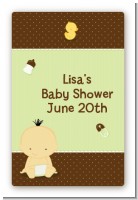 Baby Neutral Asian - Custom Large Rectangle Baby Shower Sticker/Labels