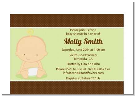 Baby Neutral Caucasian - Baby Shower Petite Invitations