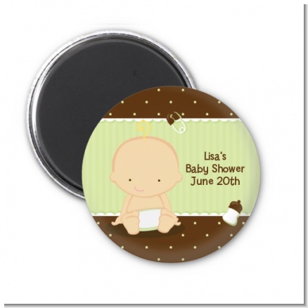 Baby Neutral Caucasian - Personalized Baby Shower Magnet Favors