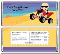 Baby On A Quad - Personalized Baby Shower Candy Bar Wrappers