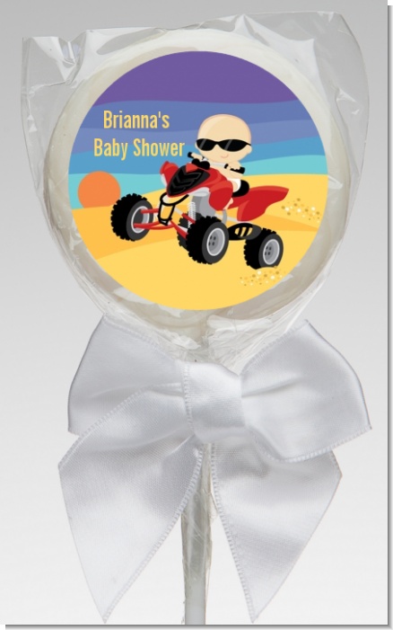 Baby On A Quad - Personalized Baby Shower Lollipop Favors