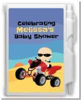 Baby On A Quad - Baby Shower Personalized Notebook Favor