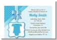 Baby Outfit Blue - Baby Shower Petite Invitations thumbnail