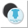 Baby Outfit Blue - Personalized Baby Shower Magnet Favors thumbnail