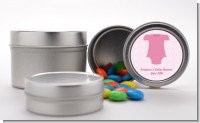 Baby Outfit Pink - Custom Baby Shower Favor Tins