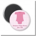 Baby Outfit Pink - Personalized Baby Shower Magnet Favors thumbnail