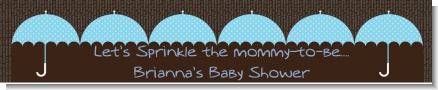 Baby Sprinkle Umbrella Blue - Personalized Baby Shower Banners