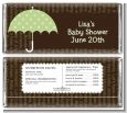 Baby Sprinkle Umbrella Green - Personalized Baby Shower Candy Bar Wrappers thumbnail
