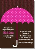 Baby Sprinkle Umbrella Pink - Baby Shower Invitations