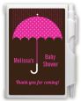 Baby Sprinkle Umbrella Pink - Baby Shower Personalized Notebook Favor thumbnail