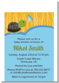 Baby Turtle Blue - Baby Shower Petite Invitations
