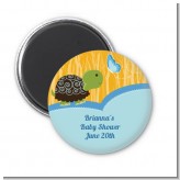 Baby Turtle Blue - Personalized Baby Shower Magnet Favors