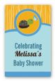 Baby Turtle Blue - Custom Large Rectangle Baby Shower Sticker/Labels thumbnail